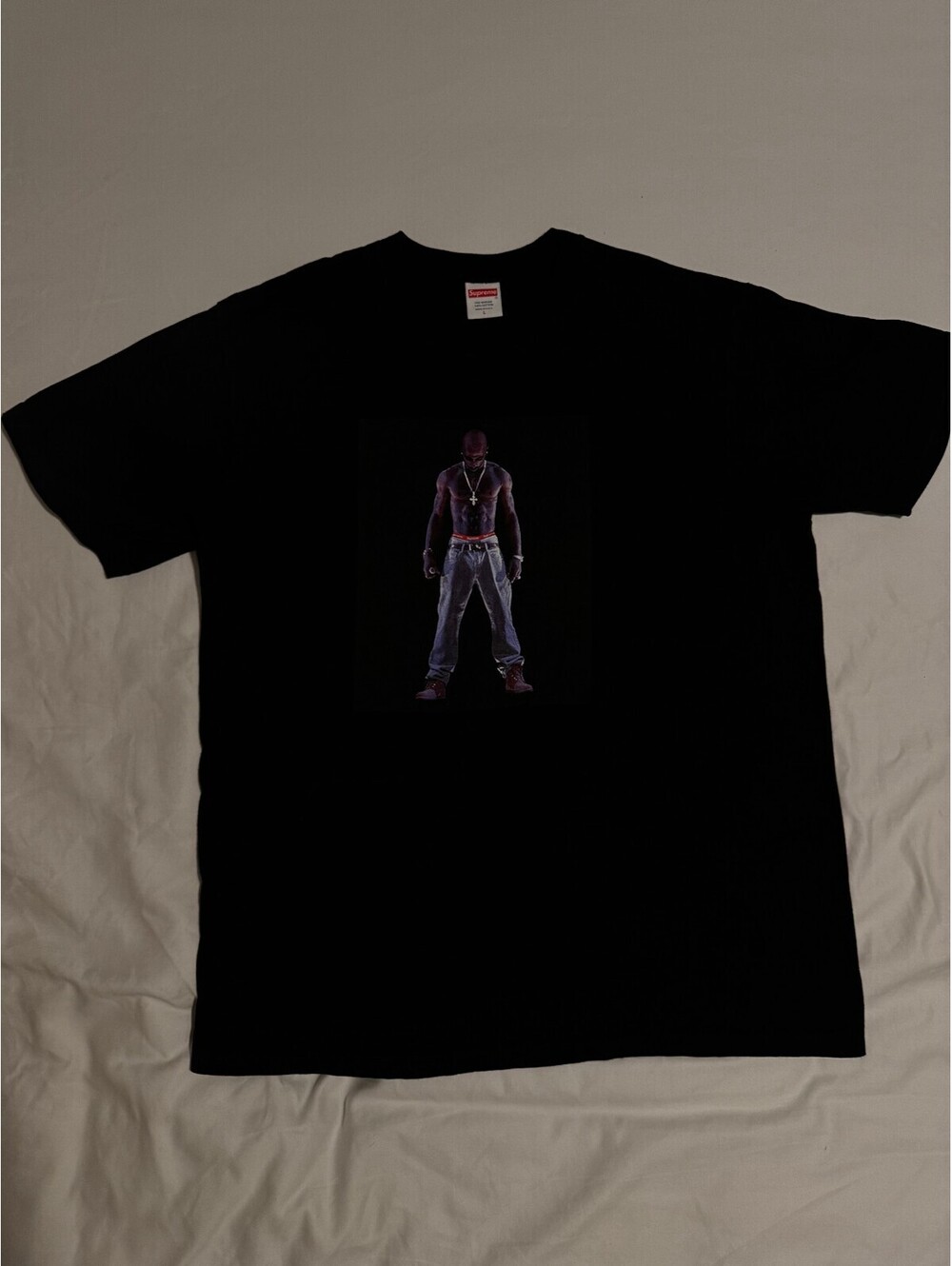 Supreme Tupac Hologram Tee SS20 Black Sz L Pre-Owned